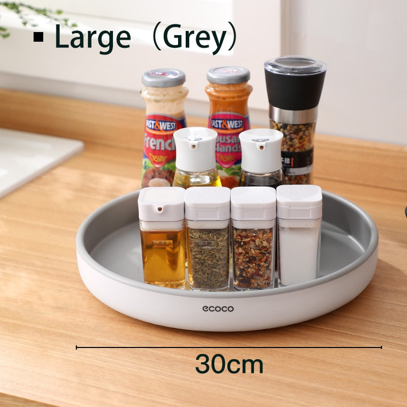 360° Rotating Storage Rack Multifunctional Seasoning Organizer Shelf Oilproof Non-slip Kitchen supplies Holder For Home