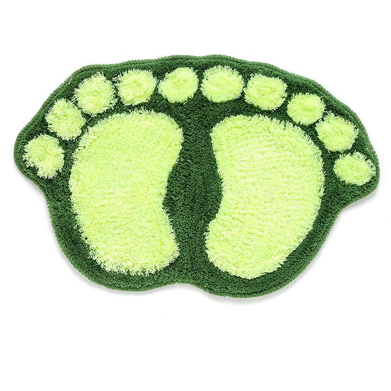 Foot Print Bath Mats Non-slip Bathroom Carpet Mat Toilet Bathroom Rug Bath Pad