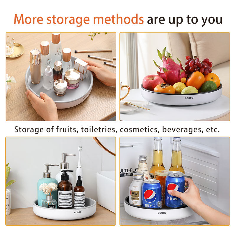 360° Rotating Storage Rack Multifunctional Seasoning Organizer Shelf Oilproof Non-slip Kitchen supplies Holder For Home