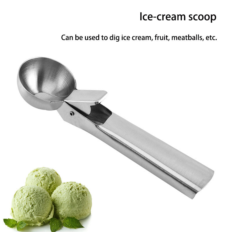 430 Stainless Steel Ice Cream Scoop Dual-Use Function Fruit Scoop Ice Cream Scoop Ball Scoop