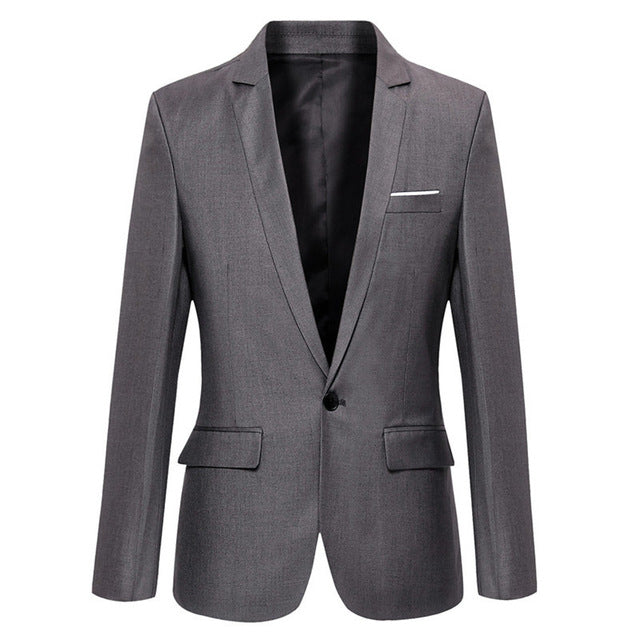 Blazer Men Fashion Slim Male Suits Casual Solid Color Masculine Blazer Size M-6XL