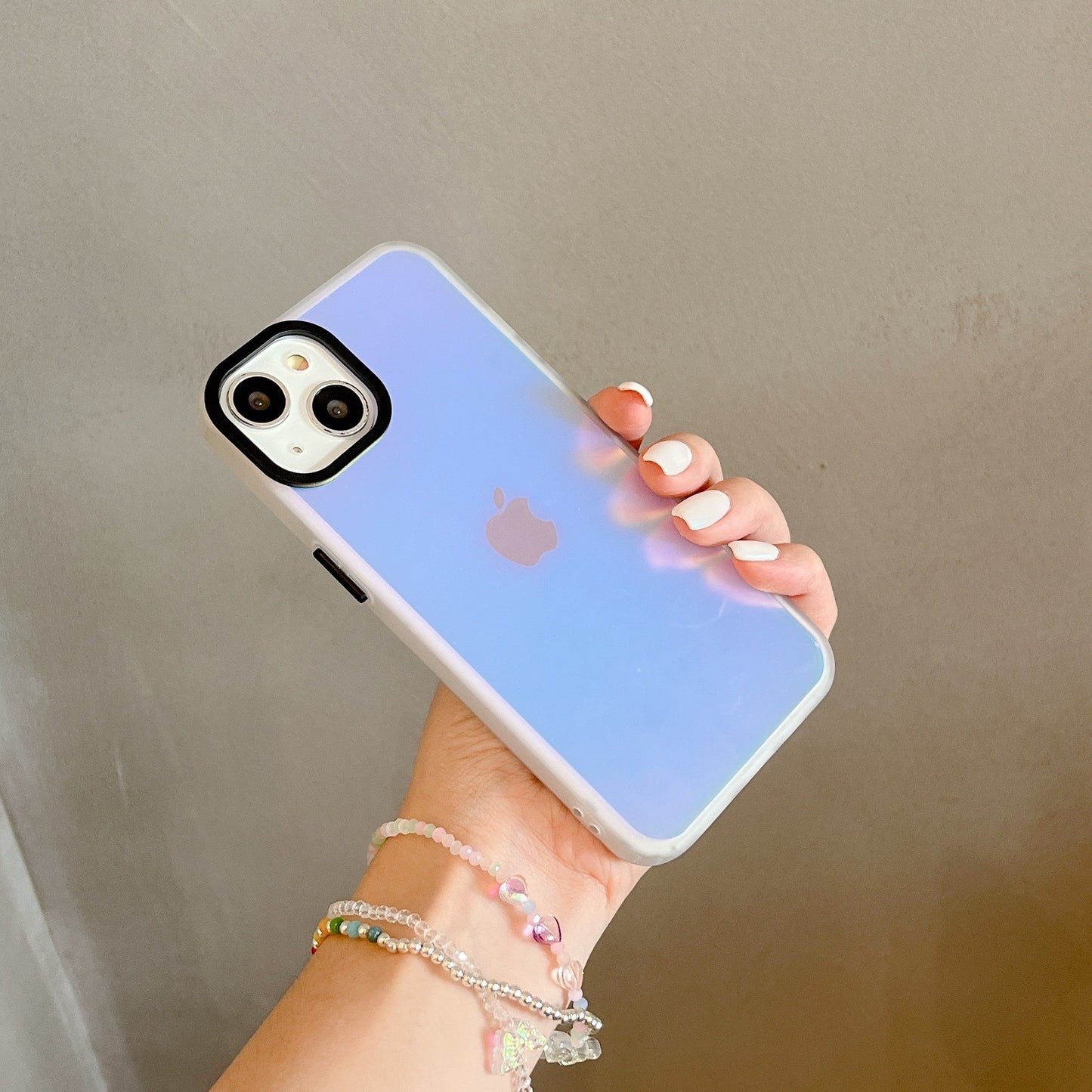 Gradient transparent frosted case suitable for iPhone 15 Pro Max Apple 14 phone case