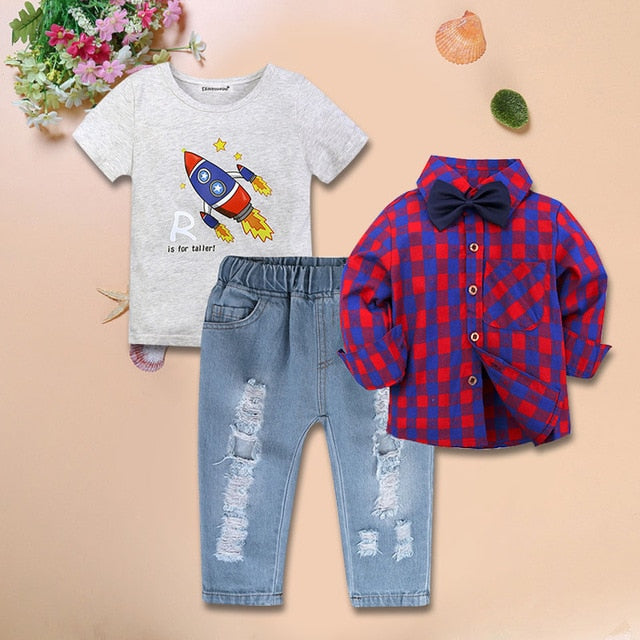 Toddler Boy Clothes Summer Children Clothing Boys Sets Costume For Kids Clothes Sets T-shirt+Jeans Sport Suits 2 3 4 5 6 7 Years