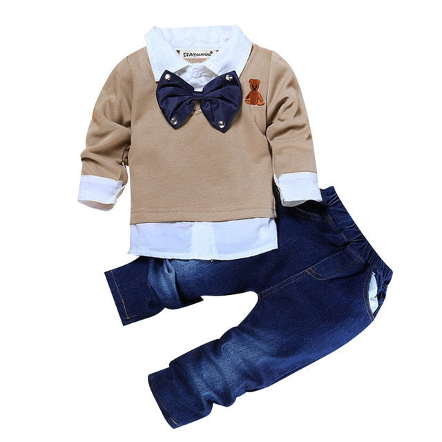 4Pcs Boys Clothes Sets Summer Children Clothing Baby Boy Sport Suit T-shirt+Jeans Costume For Kids