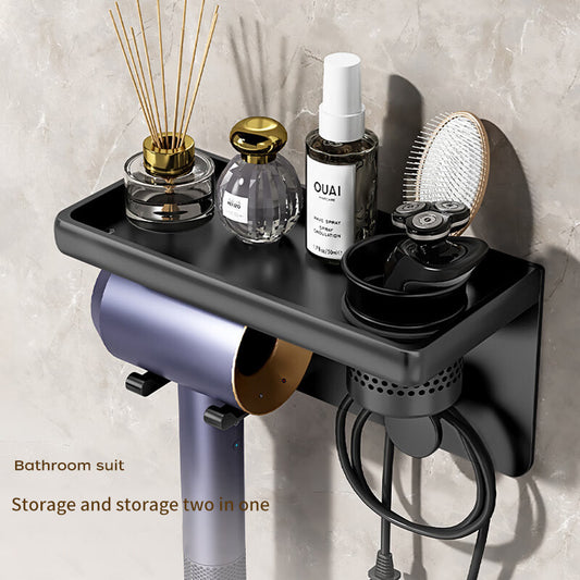 Hair Dryer Storage Rack Toilet Hair Dryer Storage Box Toilet Punching Free Bracket Bathroom Storage Bracket Bathroom Accessories