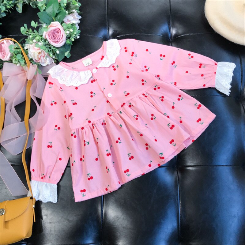 Kids Girls Summer Pajamas Children Sleepwear Baby Pajamas Sets Girls Flower Lace Cotton Nightwear Clothes Kids Clothing 2-7Y