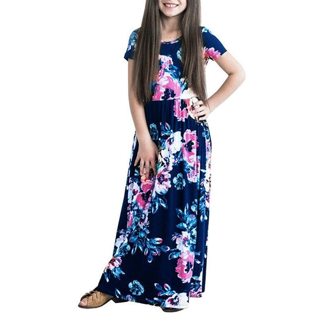 Maxi Girls Summer Dresses Elegant Kids Clothes Unicorn Dress Infantil Autumn 2018 Baby Girls Dress Long Bohemian Vestidos Menina