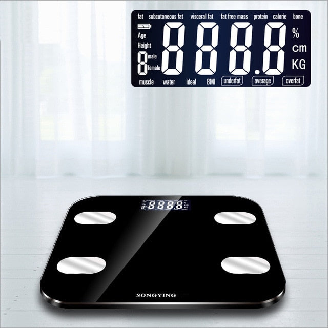 13 Body Index Electronic Smart Weighing Scales Bathroom Body Fat bmi Scale Digital Human Weight Mi Scales Floor lcd display