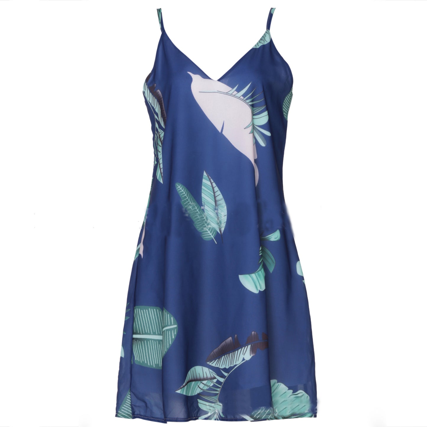 Sexy Mini Beach Palm Leaf Print Dresses