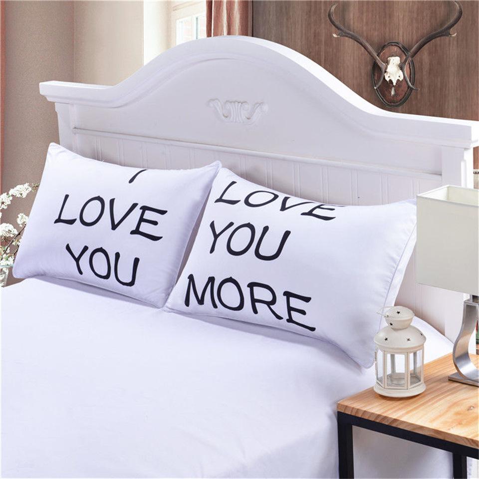 Bedding   I love you Pillowcase Print Neck Pillow Case  Decorative Pillow Cover  Bedding