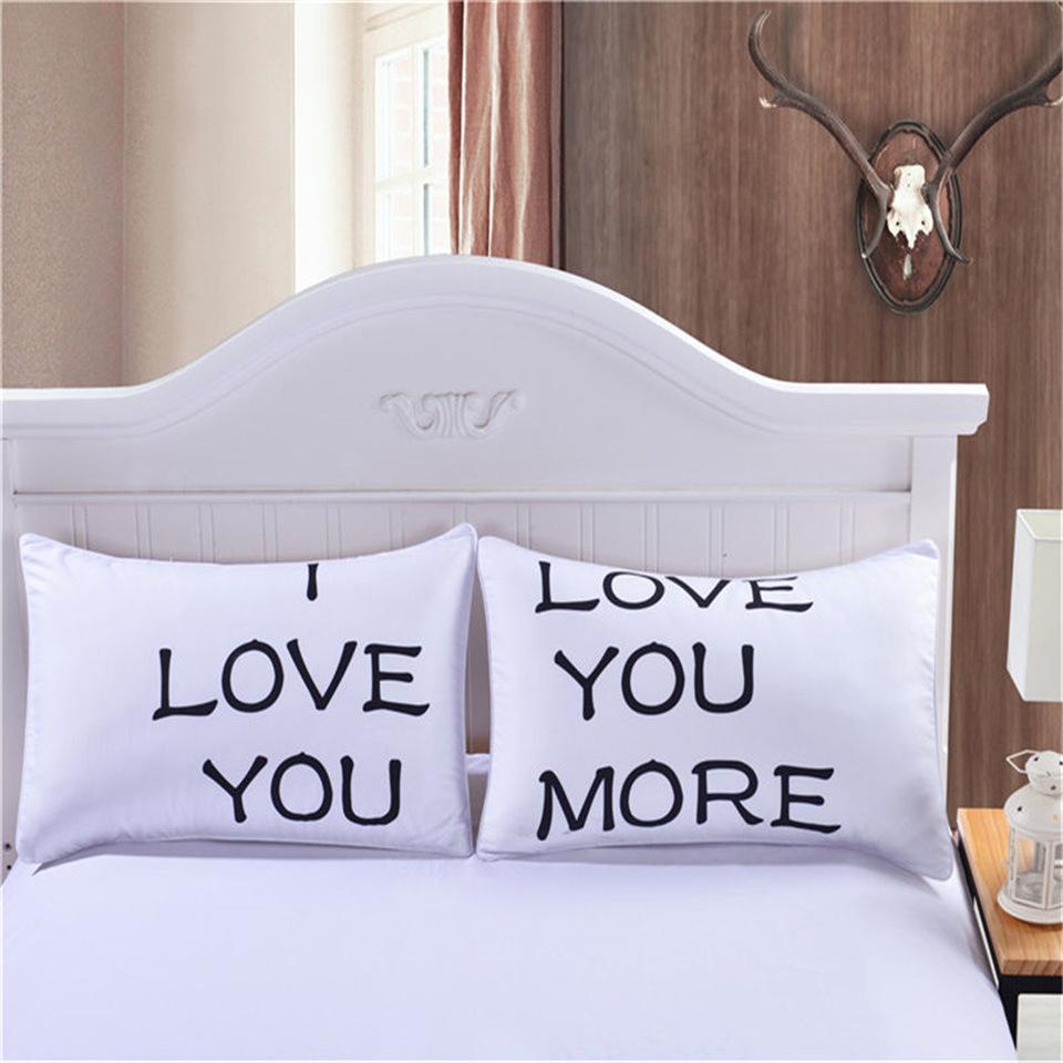 Bedding   I love you Pillowcase Print Neck Pillow Case  Decorative Pillow Cover  Bedding