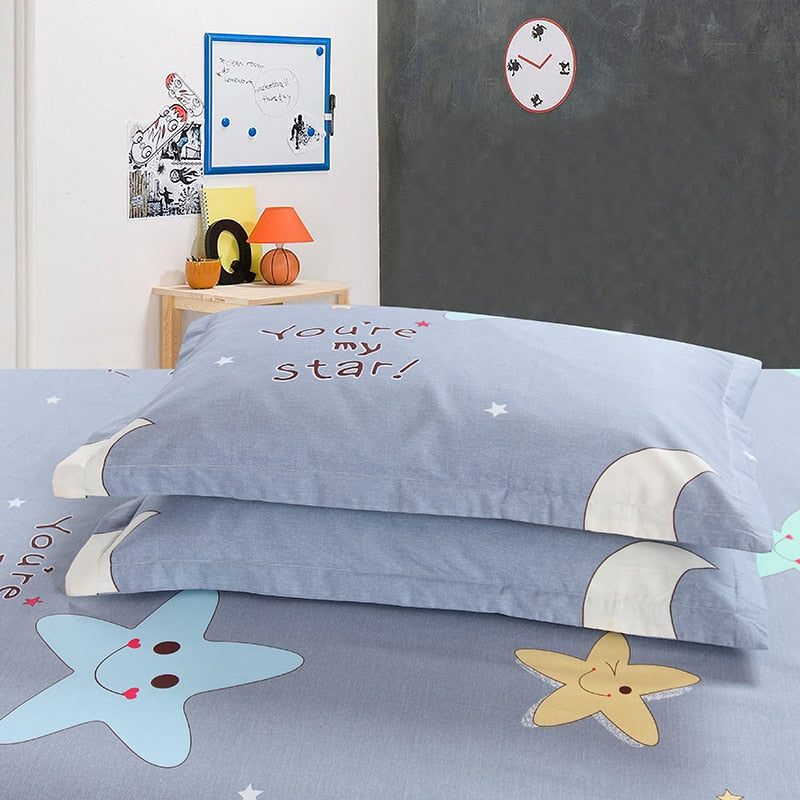 100% Cotton Nordic Style Bedding Set 4pcs Quilt Cover Geometric King Queen Twin Duvet Cover Bed sheet Fitted sheet Pillowcase