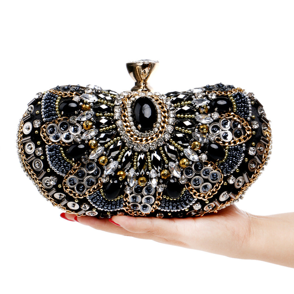 Embroidered Evening Bags Ladies European and American Retro Banquet Evening Bags Dress Clutches