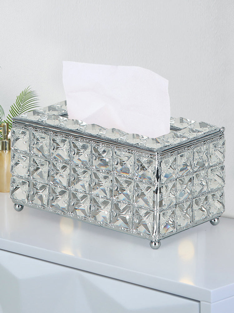 Crystal tissue box, home living room, desktop accessories, paper drawer