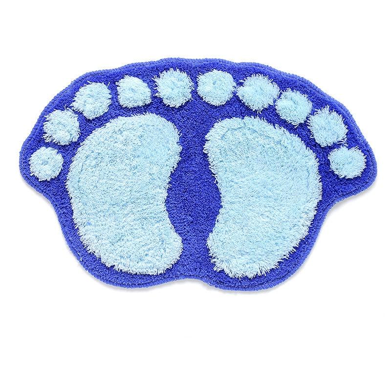 Foot Print Bath Mats Non-slip Bathroom Carpet Mat Toilet Bathroom Rug Bath Pad