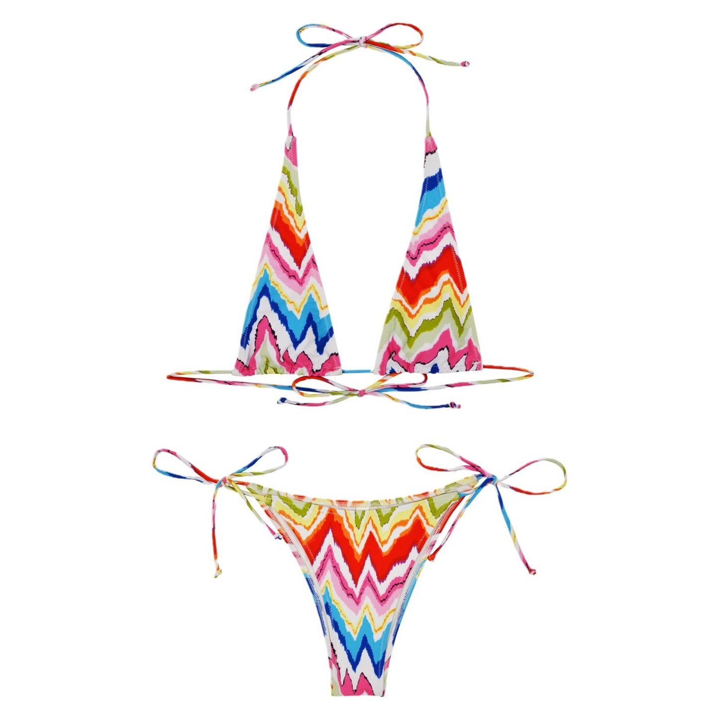 Bikini printed split swimsuit for women's swimwear