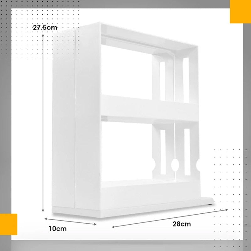 Kitchen Spice Organizer Rack Multi-Function Rotating Storage Shelf Slide Kitchen Cabinet Cupboard Organizer Kitchen Storage Rack