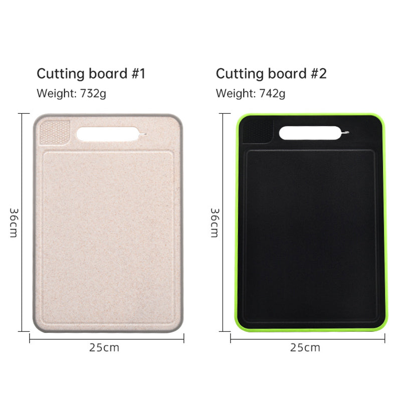 Double Sided Quick Thawing Cutting Board, Aluminum Alloy Spray Cutting Board, Household Cutting Board with Sharpener