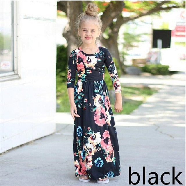 Maxi Girls Summer Dresses Elegant Kids Clothes Unicorn Dress Infantil Autumn 2018 Baby Girls Dress Long Bohemian Vestidos Menina