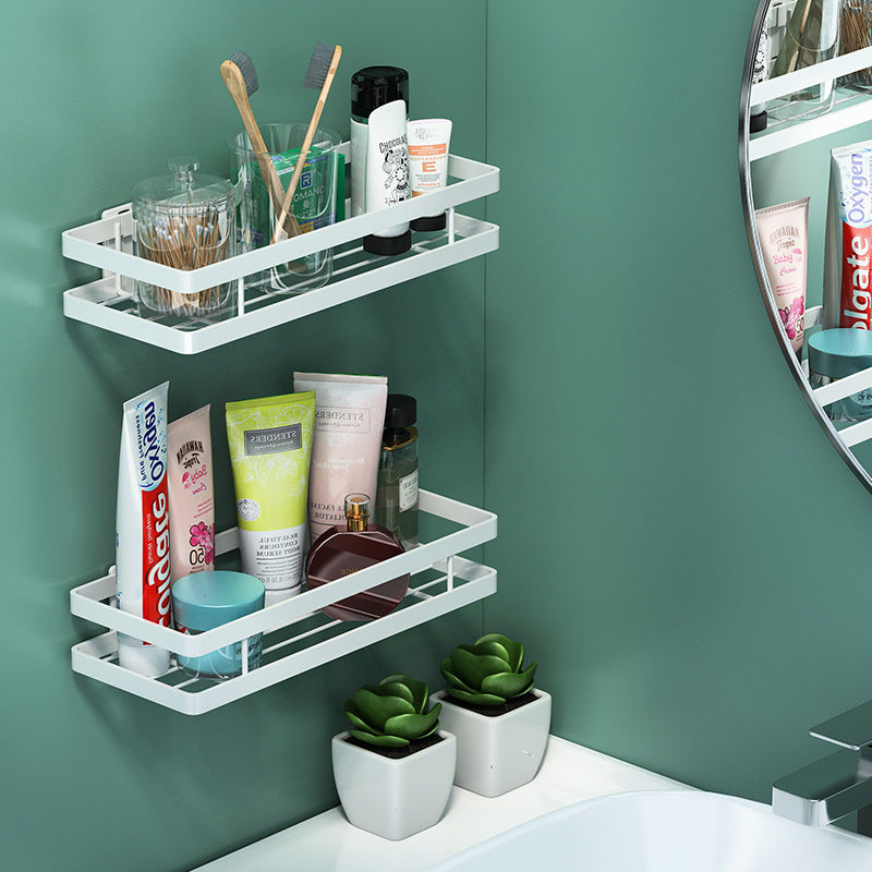 Toilet shelf Bathroom perforated free toilet Kitchen wall mounted bedroom wall cosmetics iron storage rack