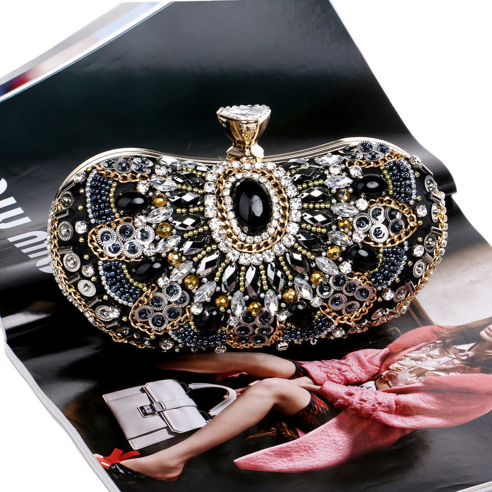 Embroidered Evening Bags Ladies European and American Retro Banquet Evening Bags Dress Clutches