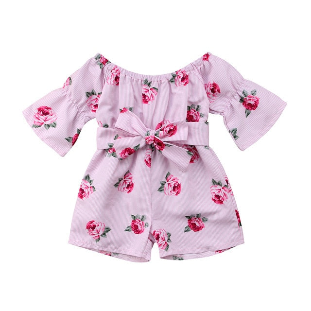 Girl Jumpsuits 6M-5Y US Kids Baby Girl Romper Floral Jumpsuit Sunsuit Summer Outfits Clothes