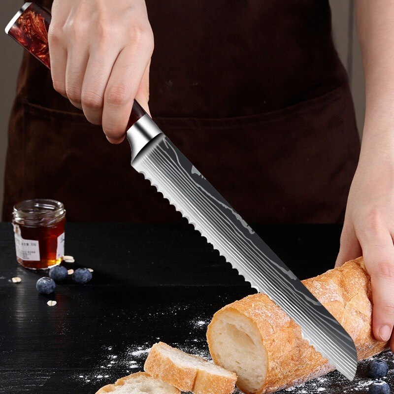 Kitchen Knives Professional Chef Knives Kitchen Knife Japanese 5CR15 440C High Carbon Stainless Steel Pattern Knife