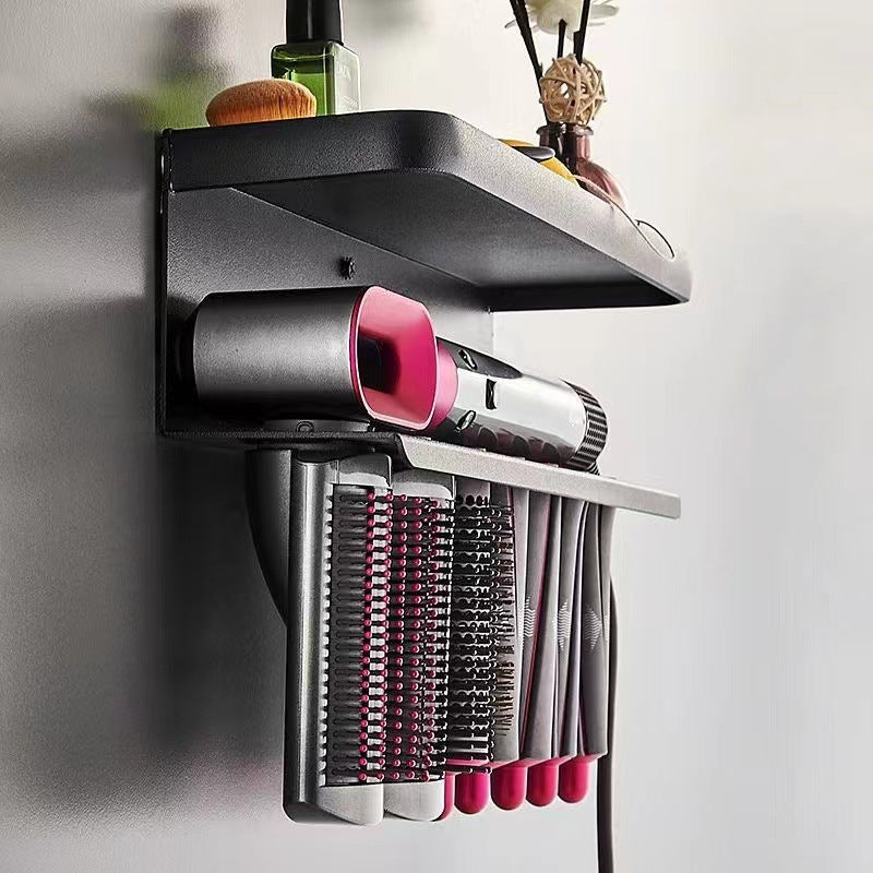 Dyson Hair Dryer Rack Hole-Free Toilet Wall-Mounted Rack Towel Rack Bathroom Storage Toilet Rack