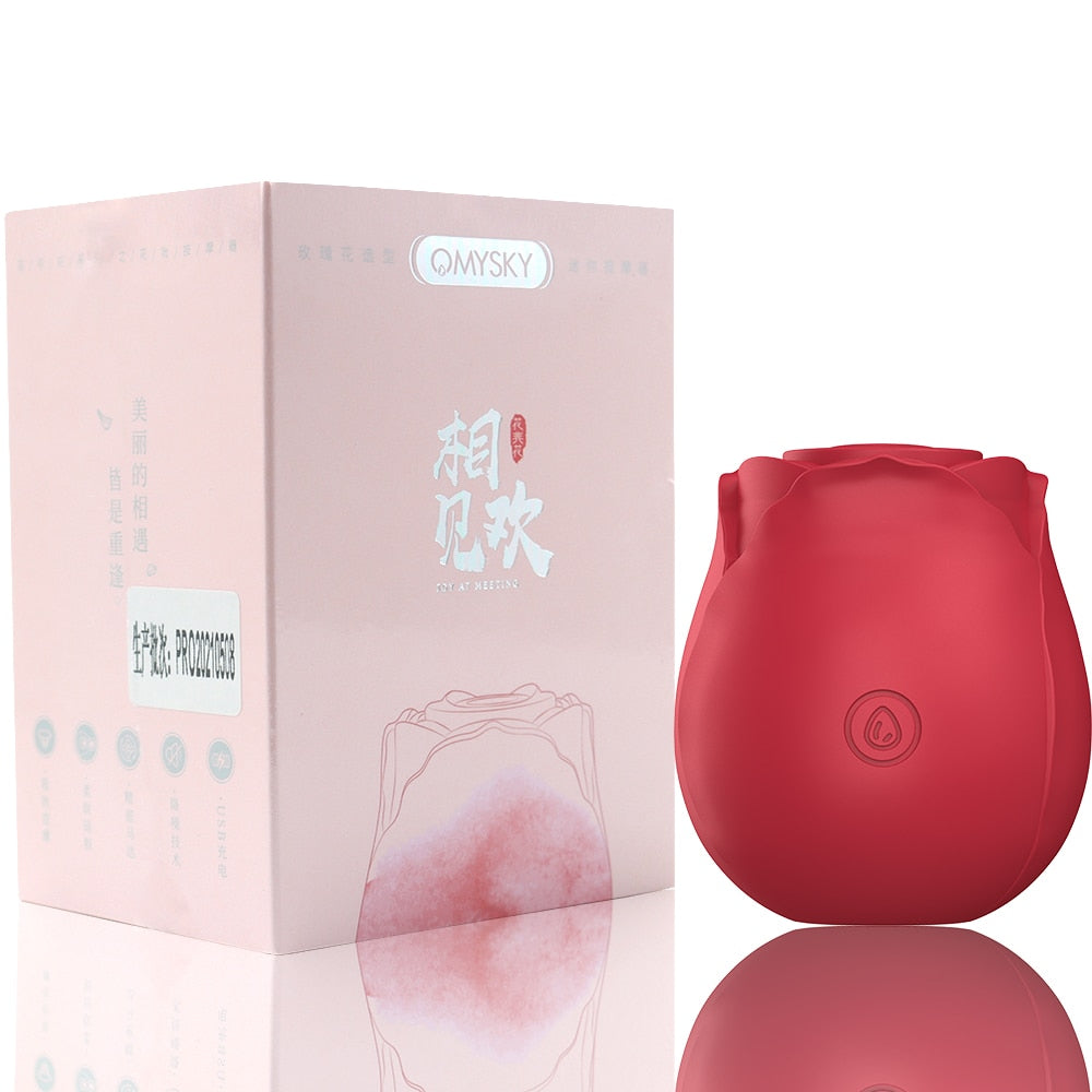 Rose Shape Vagina Sucking Vibrator Intimate Good Nipple Sucker Oral Licking Clitoris Stimulation Powerful Sex Toys for Women