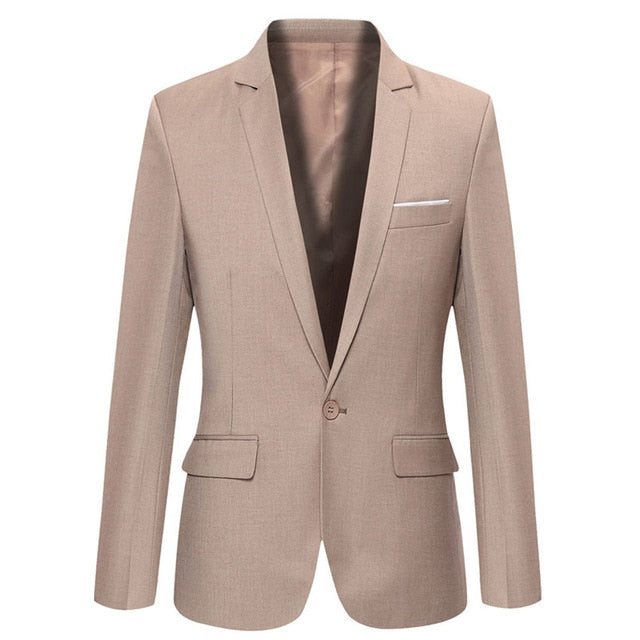 Blazer Men Fashion Slim Male Suits Casual Solid Color Masculine Blazer Size M-6XL