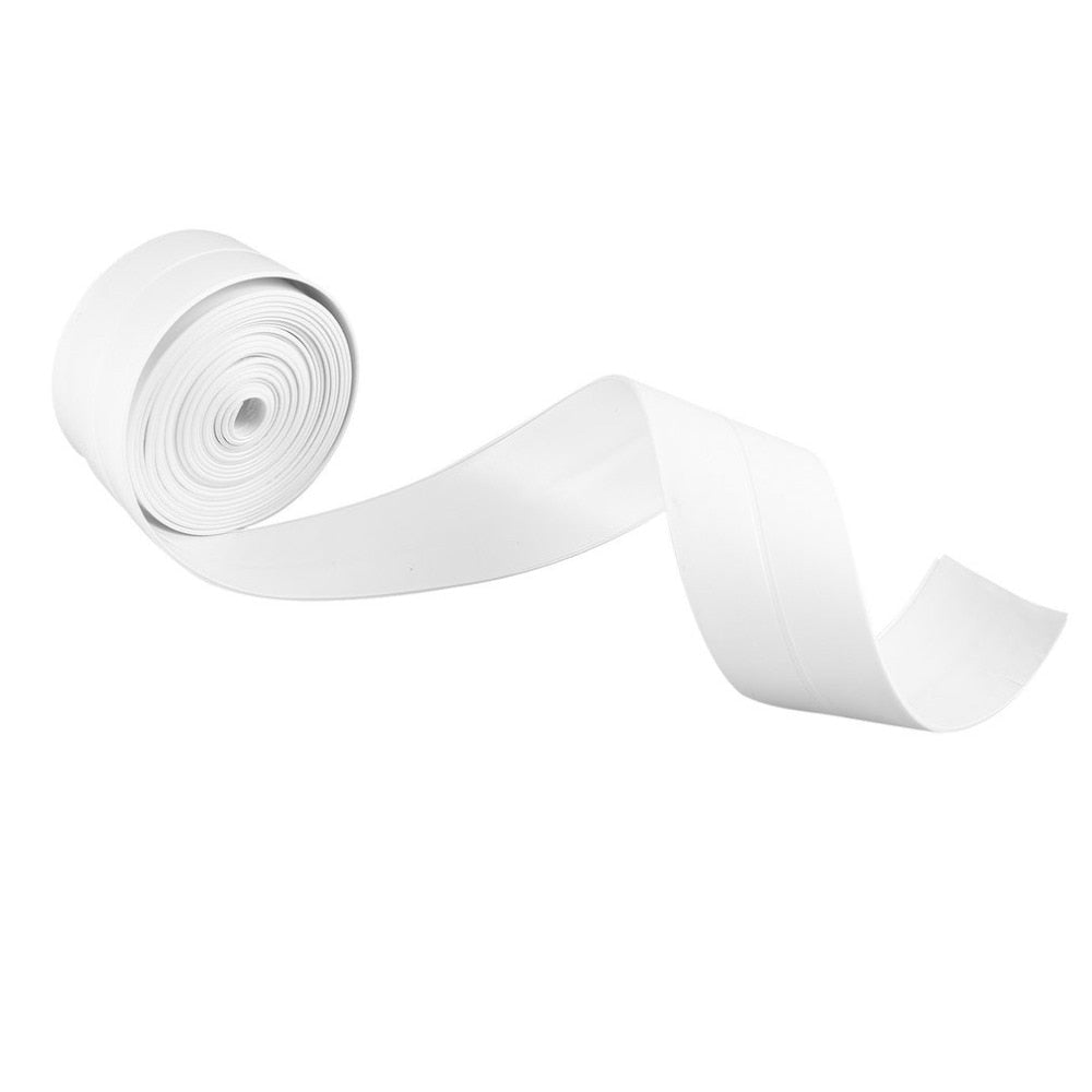 3.2mx3.8m Bathroom Shower Sink Bath Sealing Strip Tape White PVC Self adhesive Waterproof Wall sticker for Bathroom Kitchen