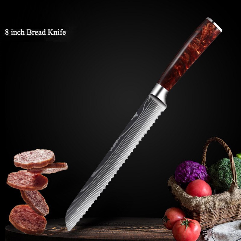 Kitchen Knives Professional Chef Knives Kitchen Knife Japanese 5CR15 440C High Carbon Stainless Steel Pattern Knife