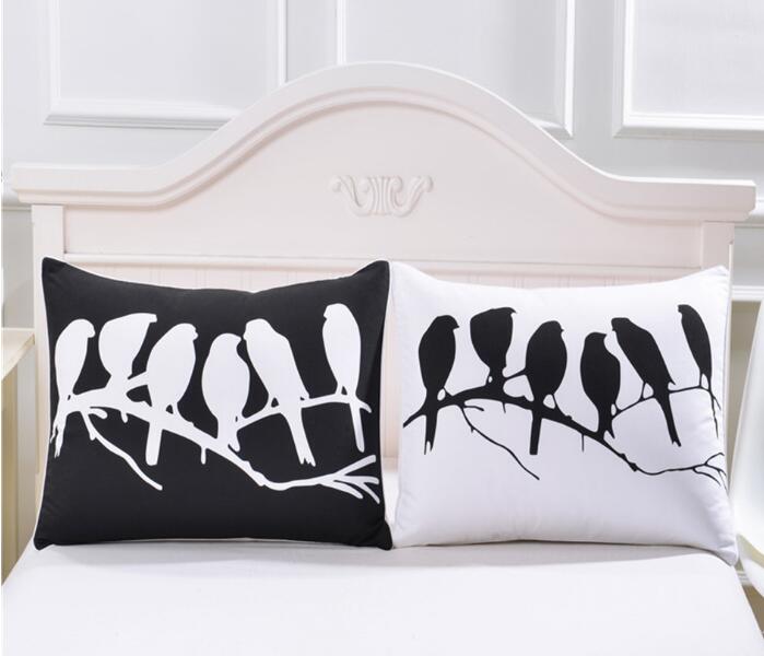 Bedding  Pillowcase Black and white bird 3D Print Pillow Case Pillow Bedding