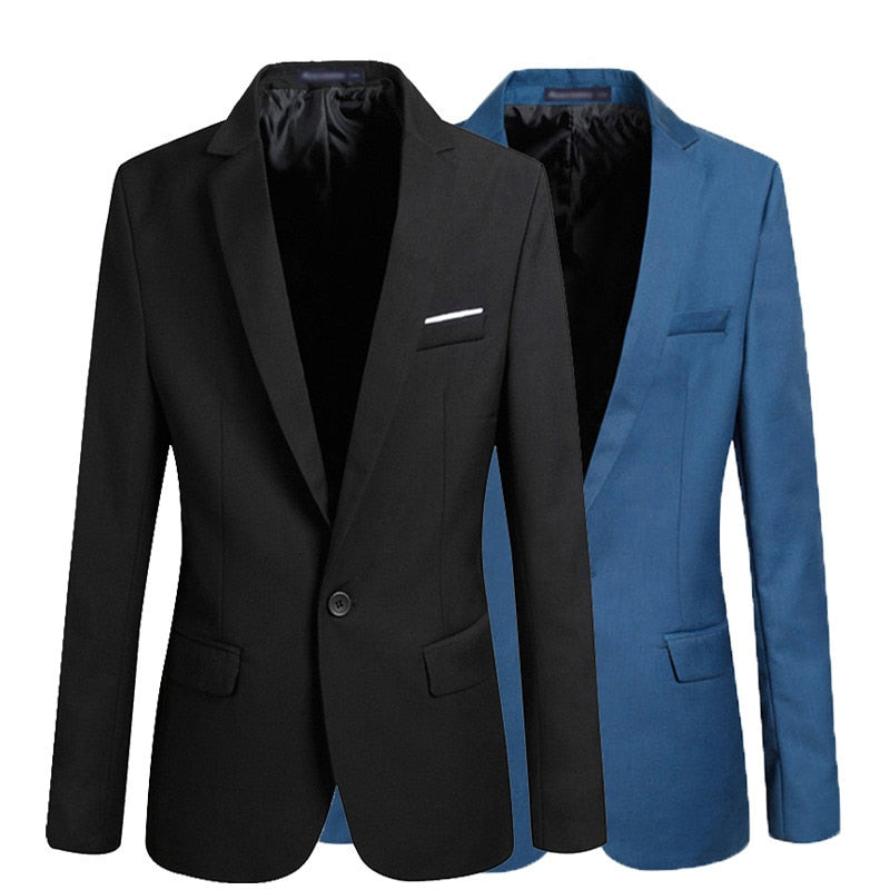 Blazer Men Fashion Slim Male Suits Casual Solid Color Masculine Blazer Size M-6XL