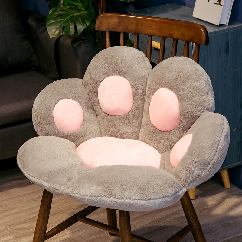 1PC 2 Sizes Soft Paw Pillow Animal Seat Cushion Stuffed Plush Sofa Indoor Floor Home Chair Decor Winter Children Girls Gift