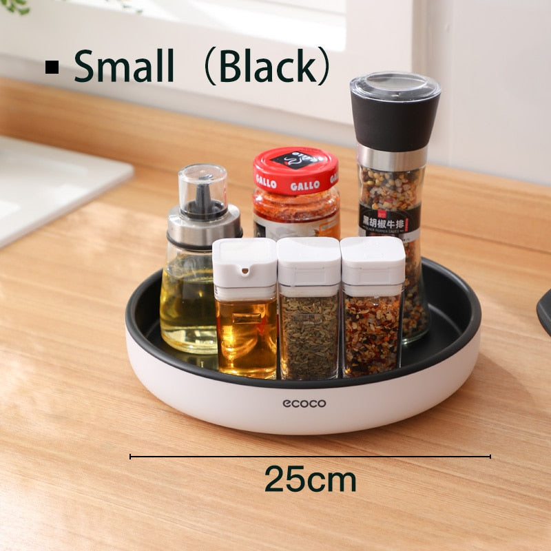 360° Rotating Storage Rack Multifunctional Seasoning Organizer Shelf Oilproof Non-slip Kitchen supplies Holder For Home