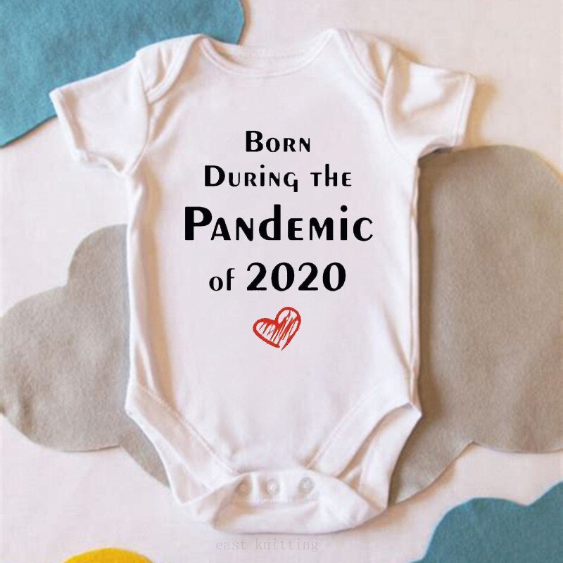 2020 Newborn Baby Onesies Born 2020 Printed Letter Short Sleeved Toddler Girls Romper Kids Summer Clothes Roupa De Bebes Pajamas