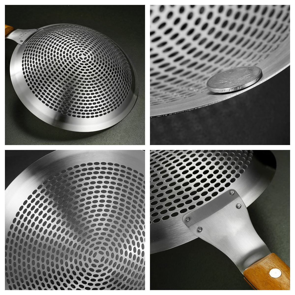 Large Stainless Steel Oil Strainer, Commercial Oil Strainer, Lo Mein Strainer, Oil Leak Strainer, Household Lo Mein Strainer