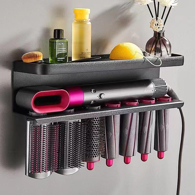 Dyson Hair Dryer Rack Hole-Free Toilet Wall-Mounted Rack Towel Rack Bathroom Storage Toilet Rack