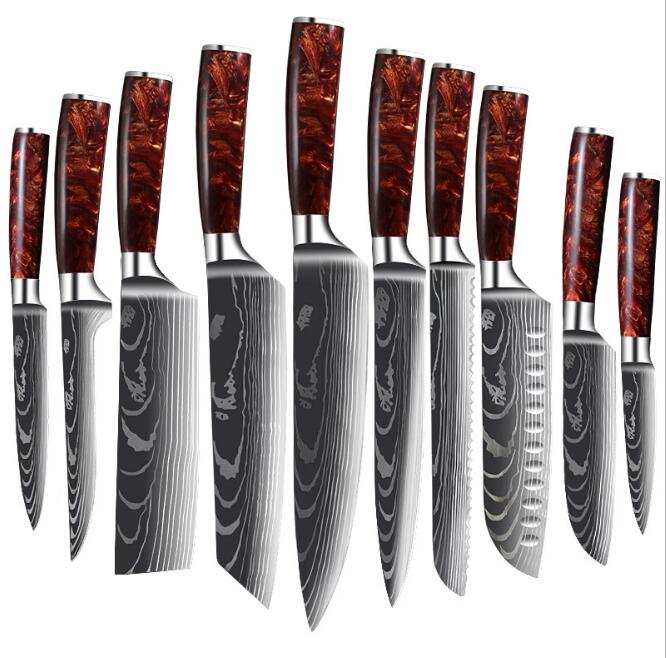 Kitchen Knives Professional Chef Knives Kitchen Knife Japanese 5CR15 440C High Carbon Stainless Steel Pattern Knife