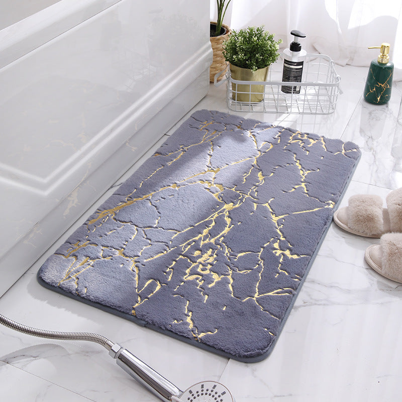 Bathroom Non-Slip Mat Imitation Rabbit Fur Carpet Bedroom Climbing Mat Thickened Living Room Bedside Foot Pad Bathroom Absorbent Floor Mat