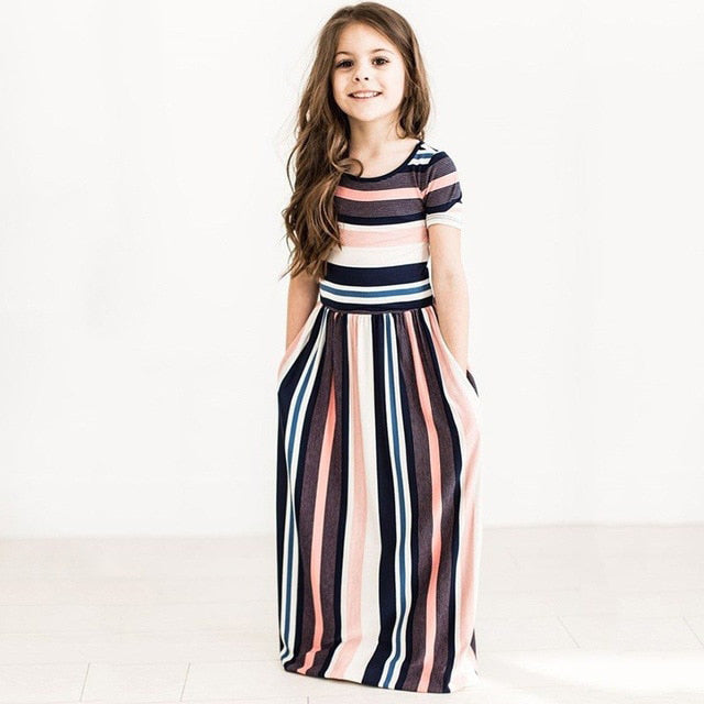 Maxi Girls Summer Dresses Elegant Kids Clothes Unicorn Dress Infantil Autumn 2018 Baby Girls Dress Long Bohemian Vestidos Menina