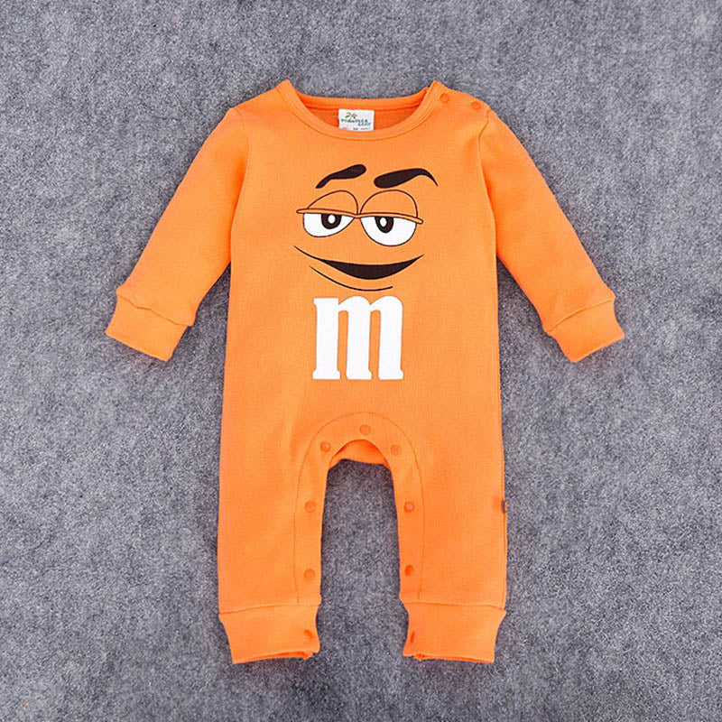 Infant Clothes Autumn NewBorn Baby Rompers letter M Clothing Costumes Cartoon Funny Kids Jumpsuit New Born Boys Clothes