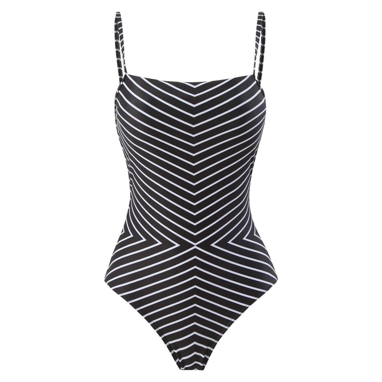 Hot spring swimsuit two-piece striped vintage jumpsuit bikini