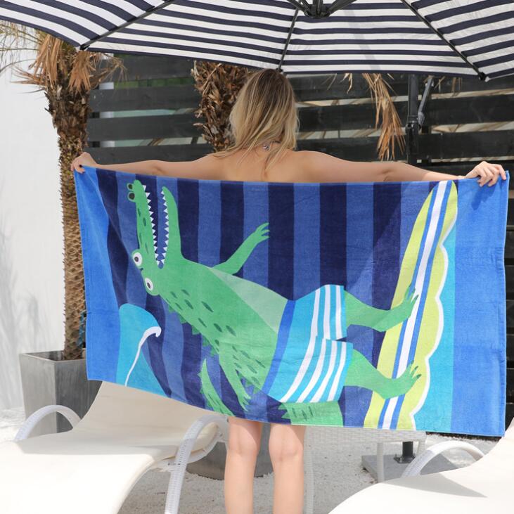 Compact Beach Towel Quick Drying Summer Vocation Yoga Towel Printed Surfing Travel Towel Swimming Microfiber Towel