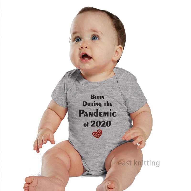 2020 Newborn Baby Onesies Born 2020 Printed Letter Short Sleeved Toddler Girls Romper Kids Summer Clothes Roupa De Bebes Pajamas