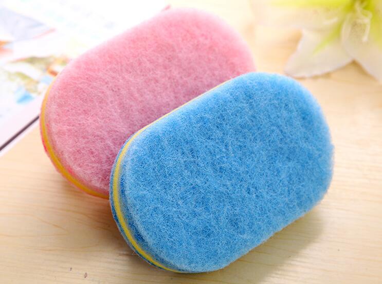 Kitchen Cleaning Bathroom Toilet Kitchen Glass Wall Cleaning Bath Brush Plastic Handle Sponge Bath Bottom