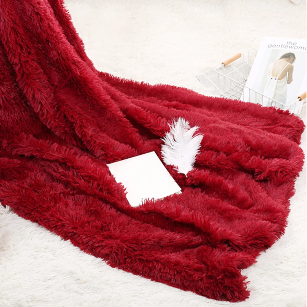 80x120cm 1pc Soft  Warm Fluffy Shaggy Bed Sofa Bedspread Children SafetyBedding Sheet Throw Home Decoration Comfortable Blanket