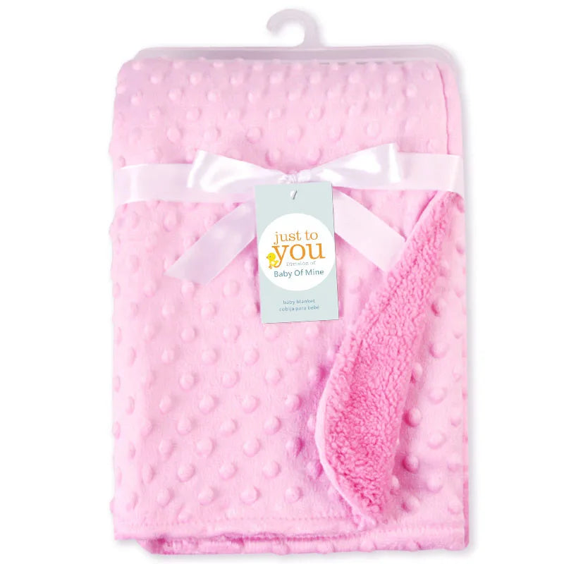 Baby Blanket & Swaddling Newborn Thermal Soft Fleece Blanket Solid Bedding Set Cotton Quilt