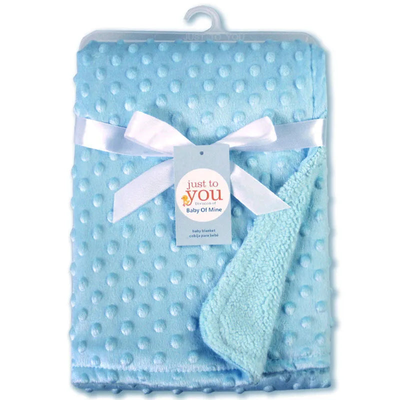 Baby Blanket & Swaddling Newborn Thermal Soft Fleece Blanket Solid Bedding Set Cotton Quilt